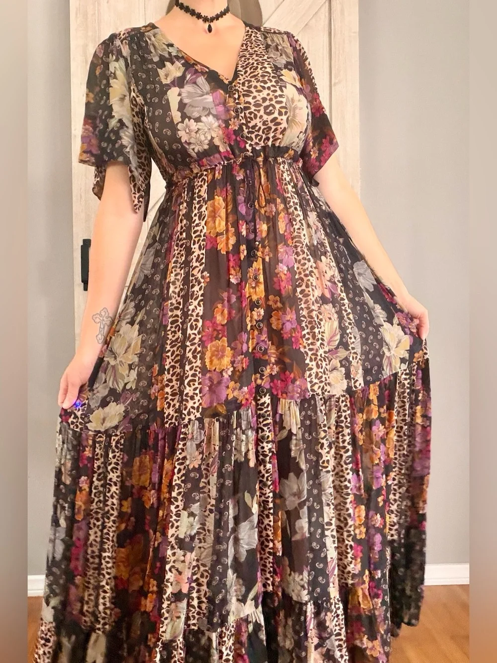 Johnny Was Patchwork Maxi Dress - Picture 5 of 13